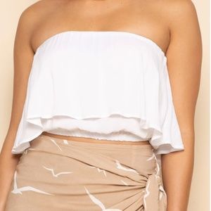 Shore Huntington strapless layered top.  Size XS